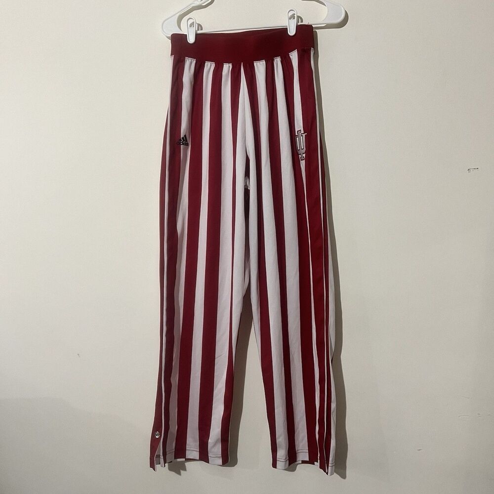 Adidas Indiana University IU Candy Striped Tearaway Pants Mens Sz XL Basketball